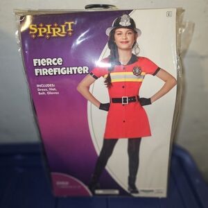 Spirit Fierce Firefighter Costume for Kids - Red and Black